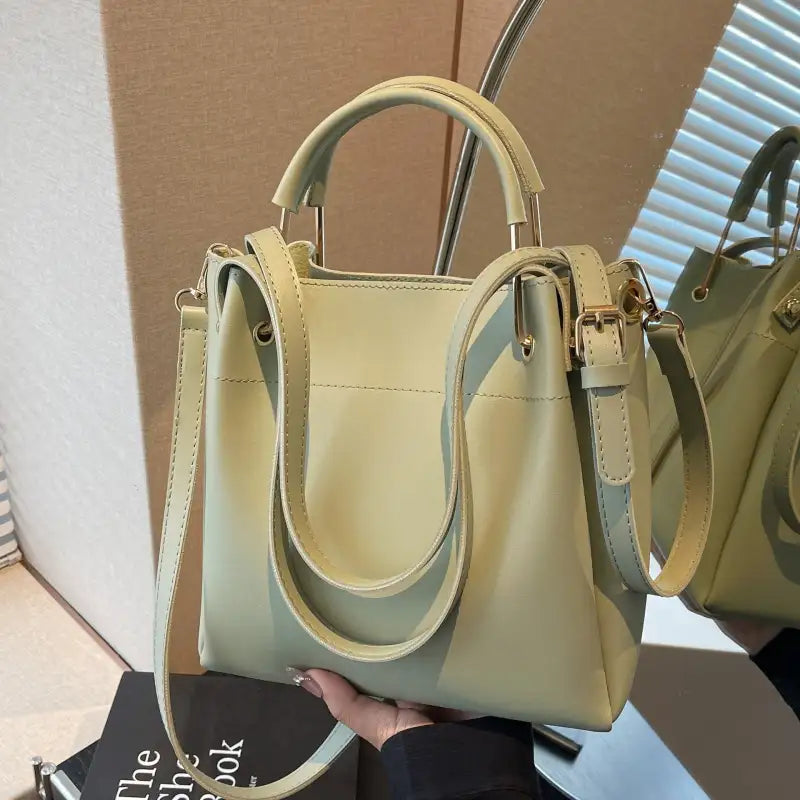 Sunshine Yellow Leather Crossbody Bags
