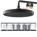 Black rainfall shower head.