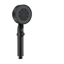 Black handheld shower head.