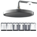 Round rainfall shower head.