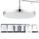 Chrome rainfall shower head.