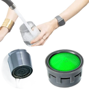 Faucet aerator and flow restrictor.