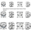 Korean Chic Stainless Steel Clip-On Earrings - 6Pair
