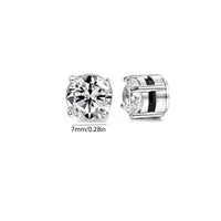 Korean Chic Stainless Steel Clip-On Earrings - 7mm Steel Round 1 Pair
