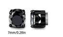 Korean Chic Stainless Steel Clip-On Earrings - 7mm Black Round 1 Pair