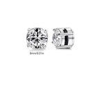 Korean Chic Stainless Steel Clip-On Earrings - 8mm Steel Round 1 Pair