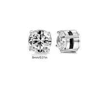 Korean Chic Stainless Steel Clip-On Earrings - 8mm Steel Round 1 Pair