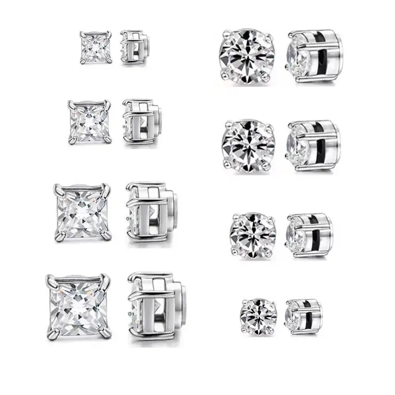 Korean Chic Stainless Steel Clip-On Earrings - Steel Color 1Set