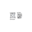 Korean Chic Stainless Steel Clip-On Earrings - 6mm Steel Square 1 Pair