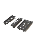 Adjustable computer case stand with wheels.