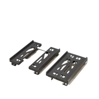 Adjustable computer case stand with wheels.