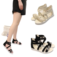 Fashionable ankle-strap sandals.
