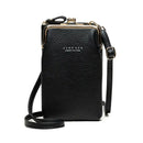 Lychee Diag Shoulder Bag - Black