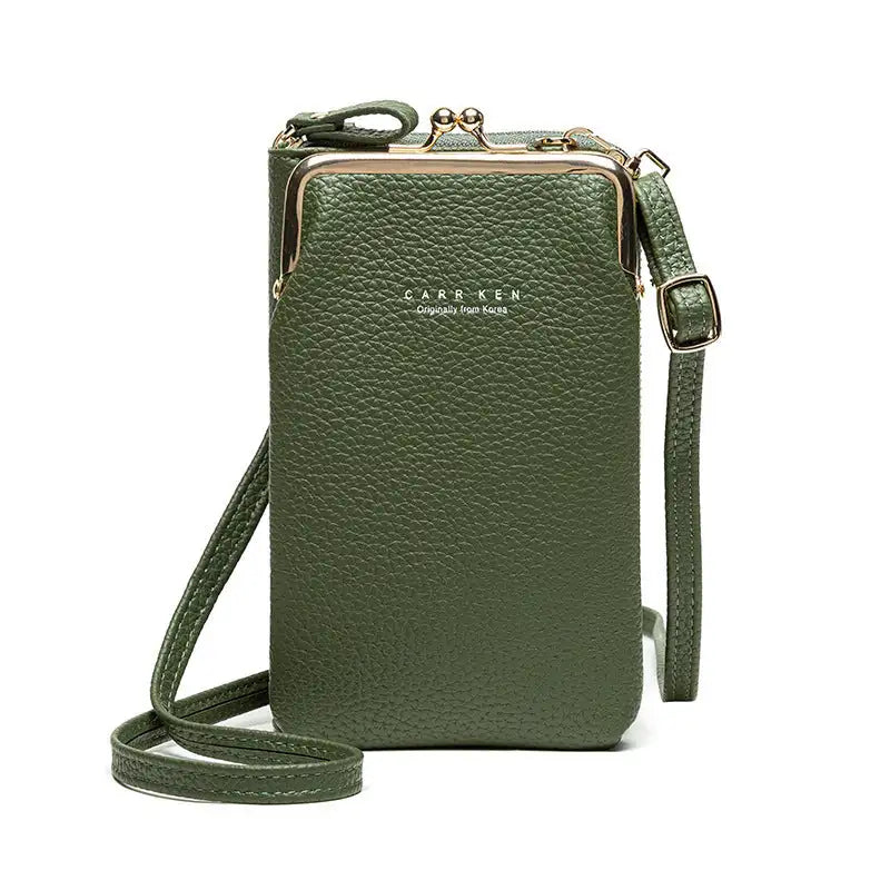 Lychee Diag Shoulder Bag - Green