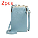 Lychee Diag Shoulder Bag - Light Blue2pcs