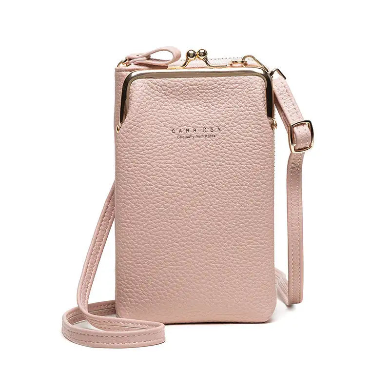 Lychee Diag Shoulder Bag - Pink