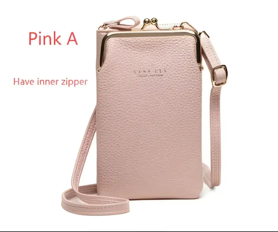 Lychee Diag Shoulder Bag - PinkA