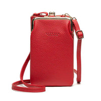 Lychee Diag Shoulder Bag - Red