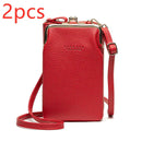 Lychee Diag Shoulder Bag - Red2pcs