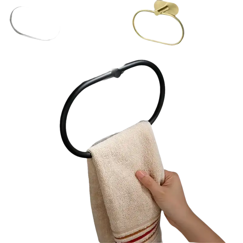 Sweet Black Finish Steel Towel Hug