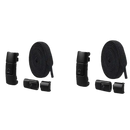 Black no-tie shoelace sets.