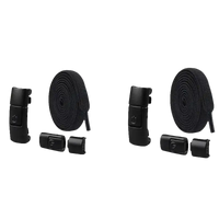 Black no-tie shoelace sets.