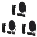 Black no-tie shoelace sets.