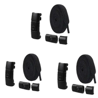 Black no-tie shoelace sets.