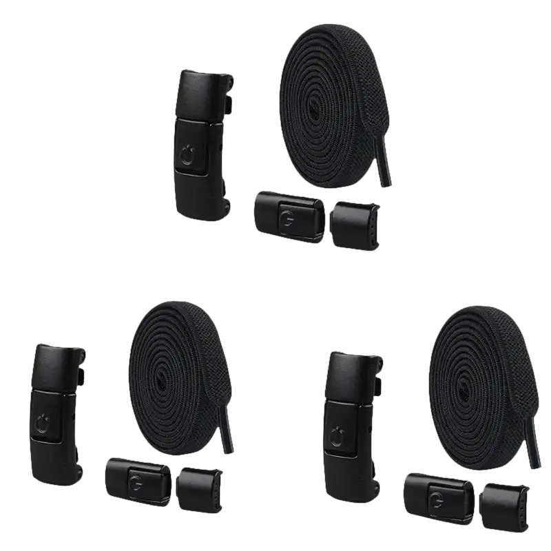 3Pairs-Black / 100cm
