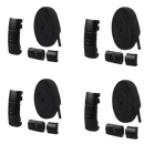 Black no-tie shoelace sets.