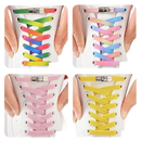 Colorful magnetic shoelaces.