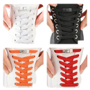Magnetic shoelace closures in various colors.