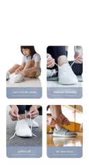 Shoelace tying difficulties.