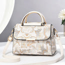 Chic Chinese Print Shoulder Bag for Women - White / 23cmX11cmX18cm