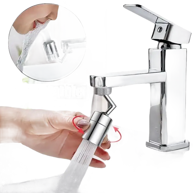 Rotating faucet aerator.