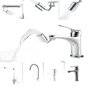 Chrome faucet aerator.