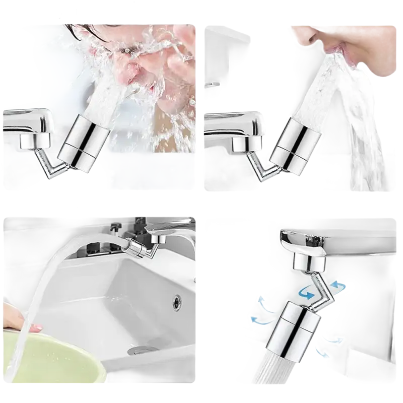 Faucet extender with multiple uses.