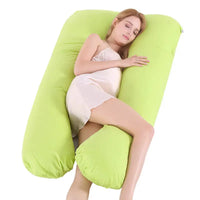 Maternity Dream U-Pillow: Summer Sleep Support - Green