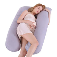 Maternity Dream U-Pillow: Summer Sleep Support - Grey