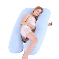 Maternity Dream U-Pillow: Summer Sleep Support - Light Blue