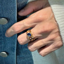 Retro Charm Ring - X023 / Adjustable Opening