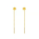 Red Clover Tassel Earrings - Clover Hanging Earrings