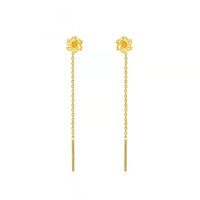 Red Clover Tassel Earrings - Clover Hanging Earrings