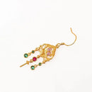Floral Charm Earrings - Vintage Gold