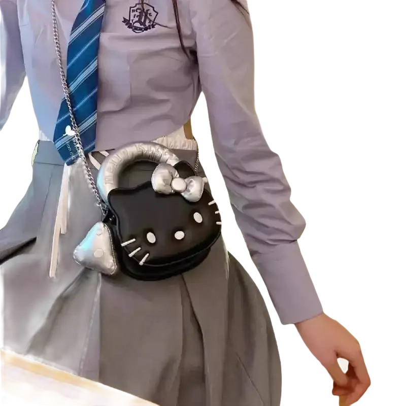 Black Hello Kitty purse.