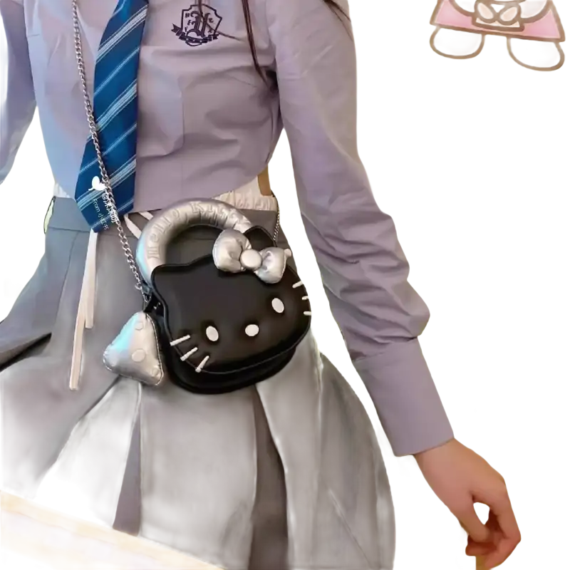 Black Hello Kitty purse.