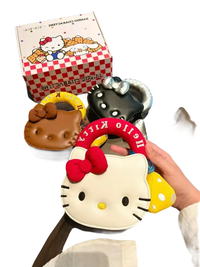 Hello Kitty themed handbags.