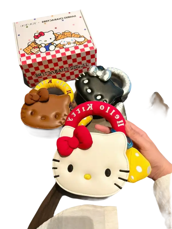 Hello Kitty themed handbags.