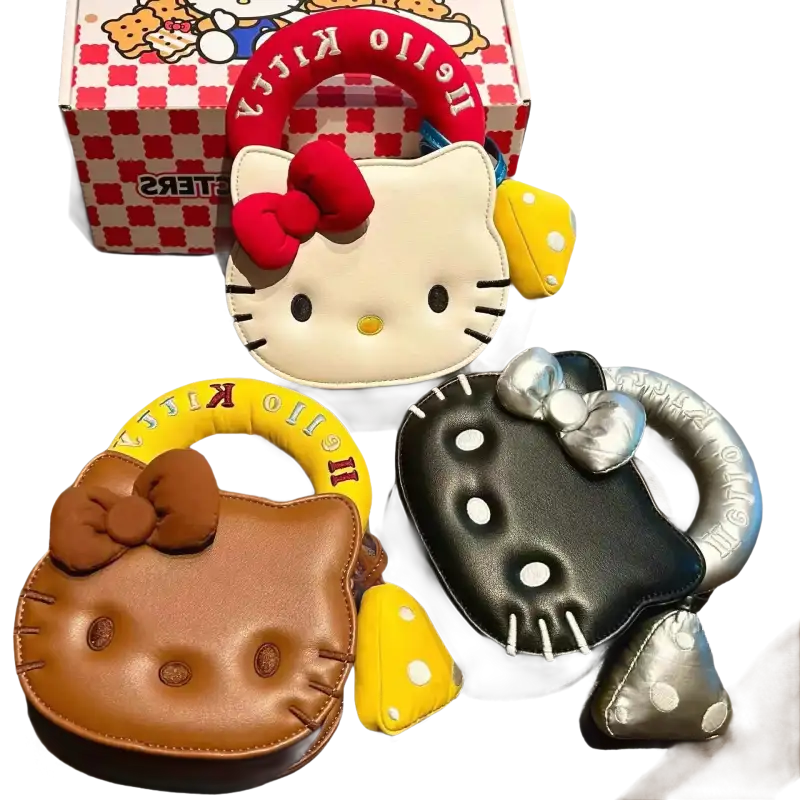 Hello Kitty themed handbags.