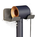Wall-mounted hair dryer holder.